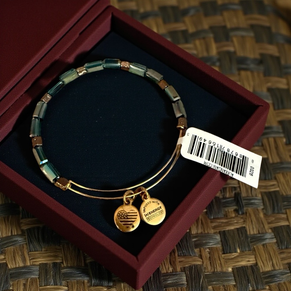 💛ALEX AND ANI💛Aurora Metallic Hazel Beaded Bangle in Rafaelian Gold/NWT